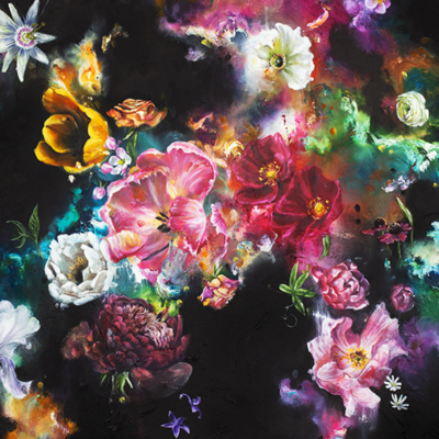 Velvet Blooms | Framed 41.5" x 33.5" image