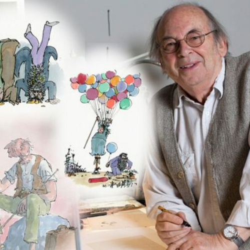 Image of Sir Quentin Blake and Roald Dahl
