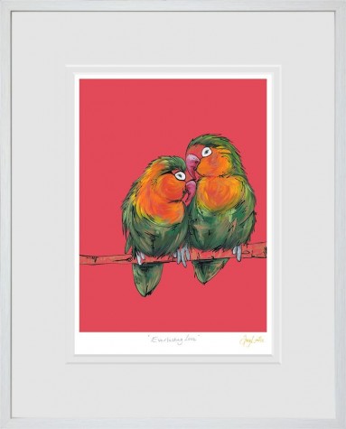 Everlasting Love | 17" x 20" Framed | Love Birds | Amy Louise  image