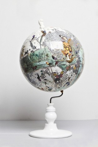East Meets West Lundunar Kort Globe - Small | Kristjana S Williams image