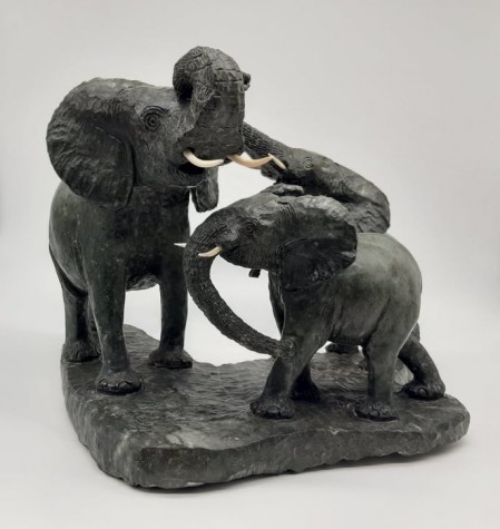 Elephant Group | Shona Sculpture image