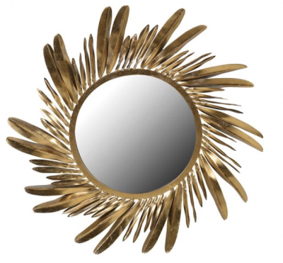 Gold Feather Mirror image