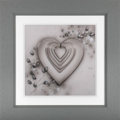 Heart full Of Love | Boutique Grey Original 16.5" x 16.5" Framed | Kealey Farmer  image