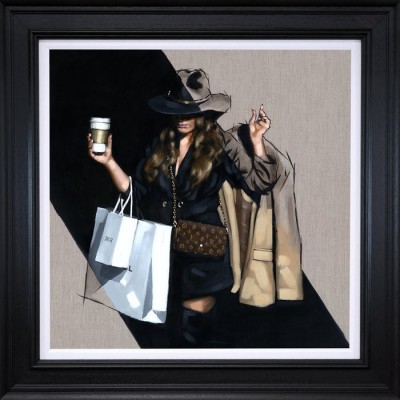 Latte To Go | Giclee on Canvas Limited Edition image