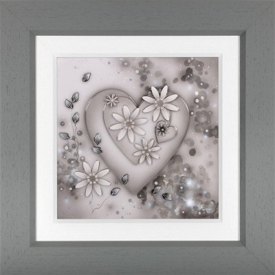 Love Blossoms | Boutique Grey Original 16.5" x 16.5" framed | Kealey Farmer image