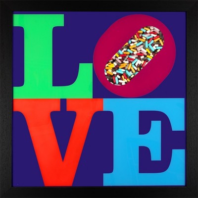 Love Is The Drug BLUE | 26.5" x 26.5" Framed | TBOY image