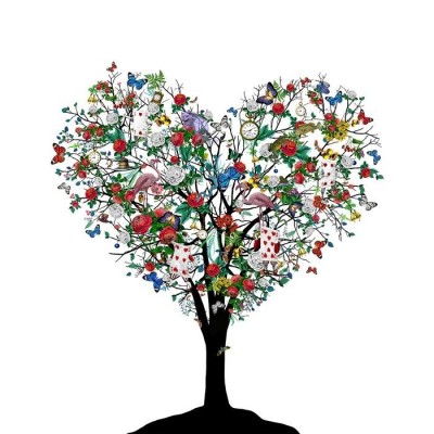 Red Rose Heart Alice Tree | Kristjana S Williams  image