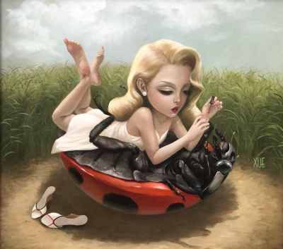 Me Time | Framed size: 25" x 23.8" | Xue Wang  image