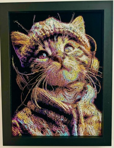 Kitty | Original 32 x 35" Framed  image