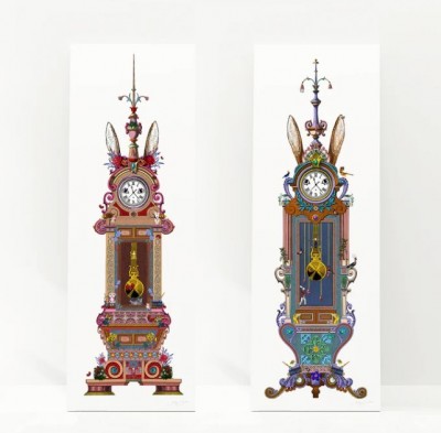 Grandparent Wonderland Clocks (Pair) | Kristjana S Williams image