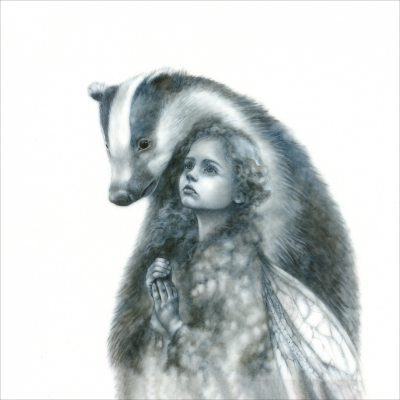 The Badger Faerie | Framed Size 21'' x 21'' | Kerry Darlington image