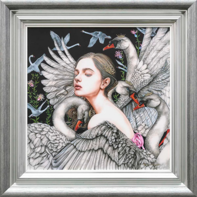 The Wild Swans | Framed Size 32.28" x 32.28" | Kerry Darlington image