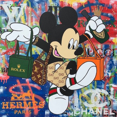 Emily Crook - 'The Shops Have Opened' (Mickey and Minnie) - Framed Ori —  New Look Art